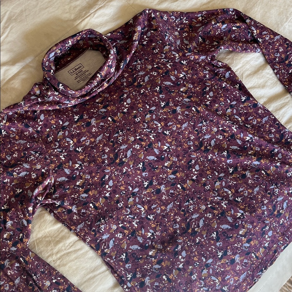 L.L. Bean Women's 100% Pima Cotton Turtleneck, Long-sleeve print